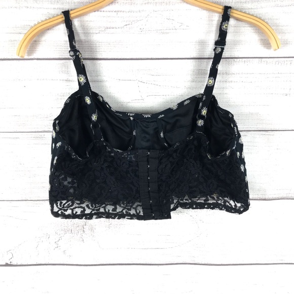 Forever 21 Sunflower Cami Strap Bralett Crop Top M - Picture 3 of 9